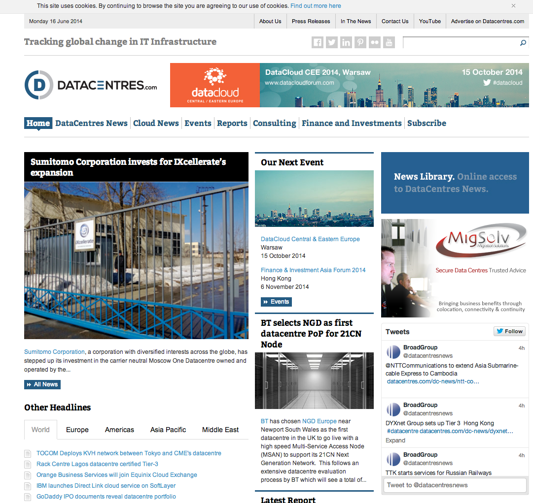Website Banner data centre minimalist photoshop simple design web advertsing advert