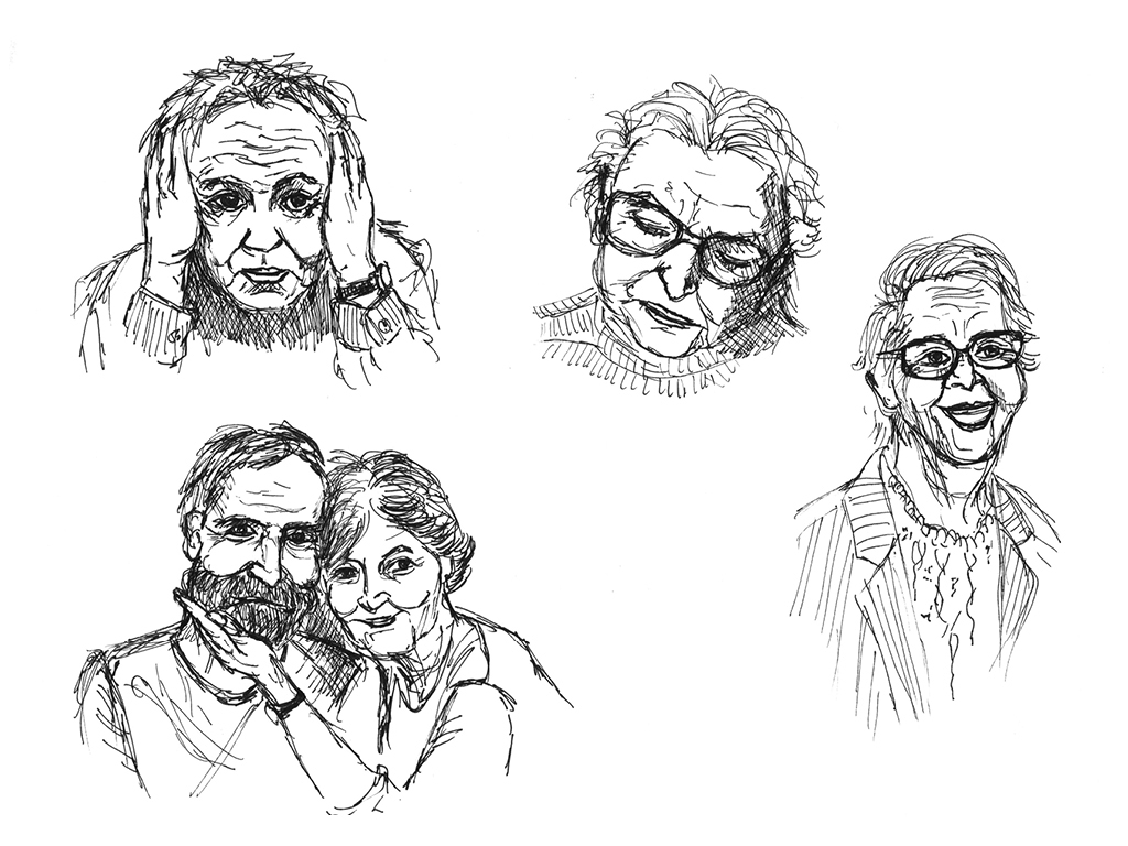 sketches people faces