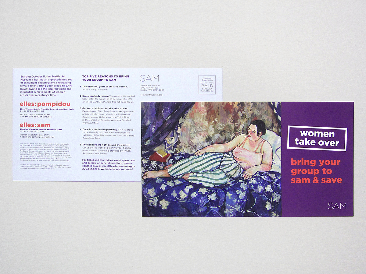 banners brochure postcard Seattle Art Museum elles