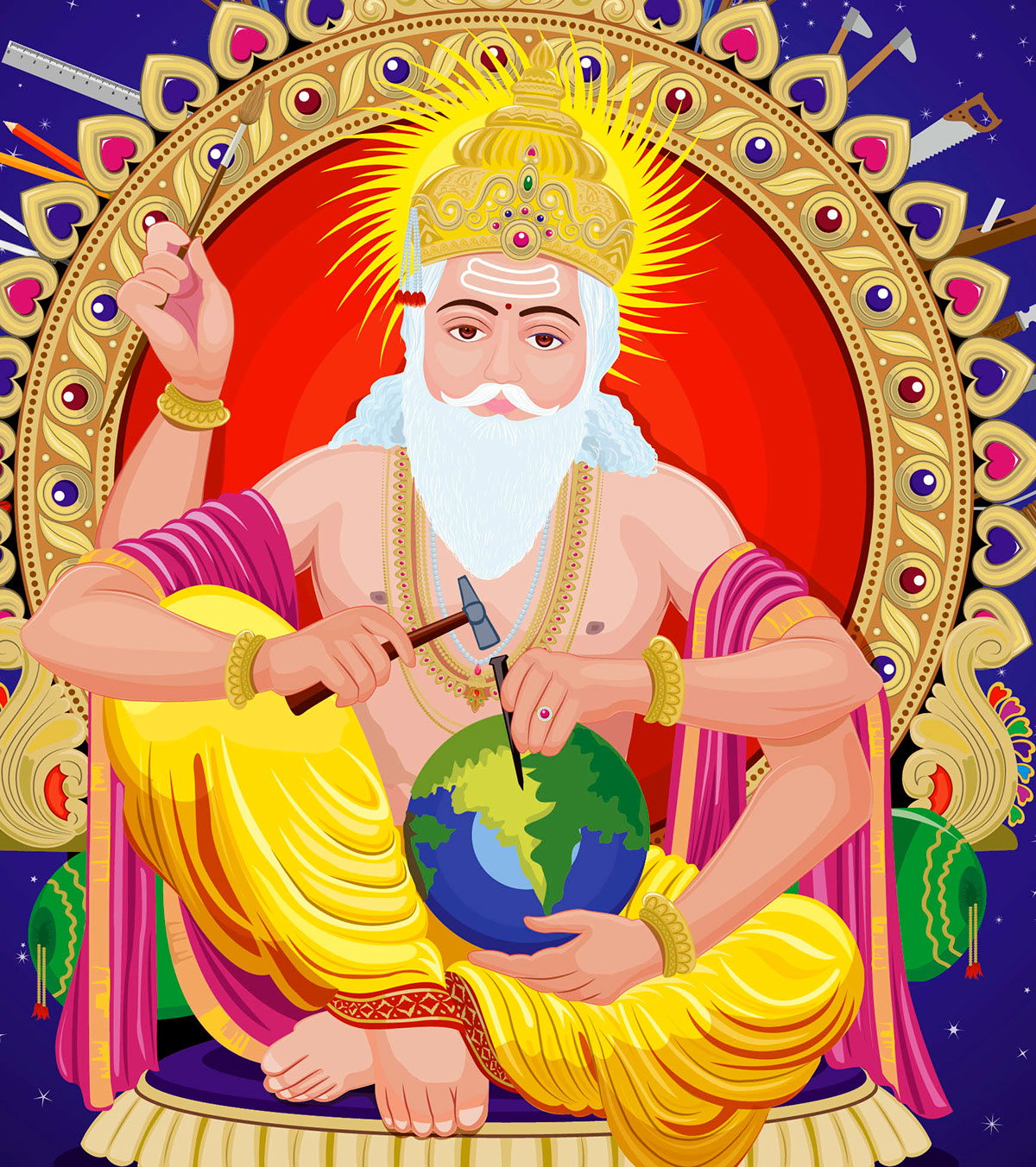 Indian God Vishvakarman