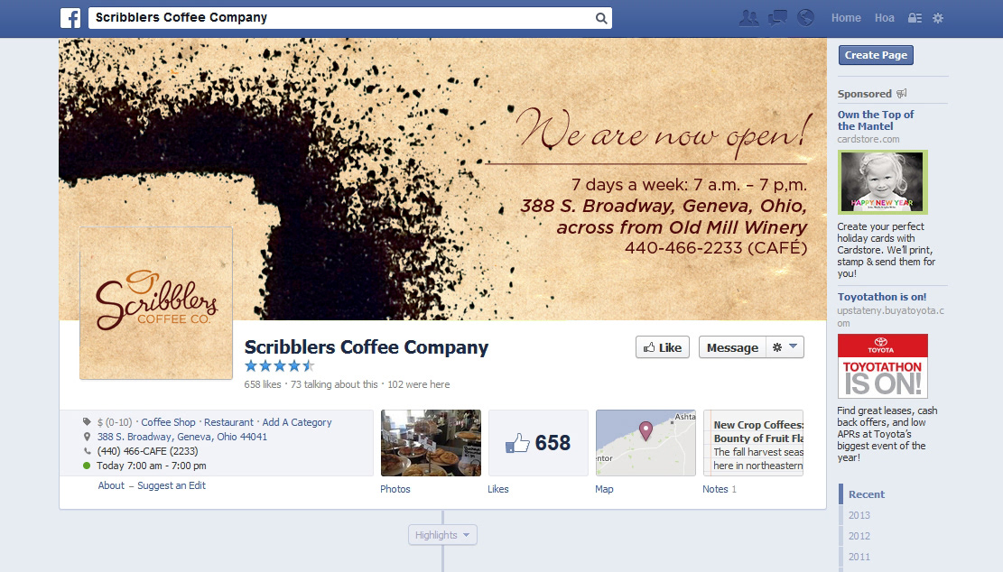 Scribblers Coffee rebranding