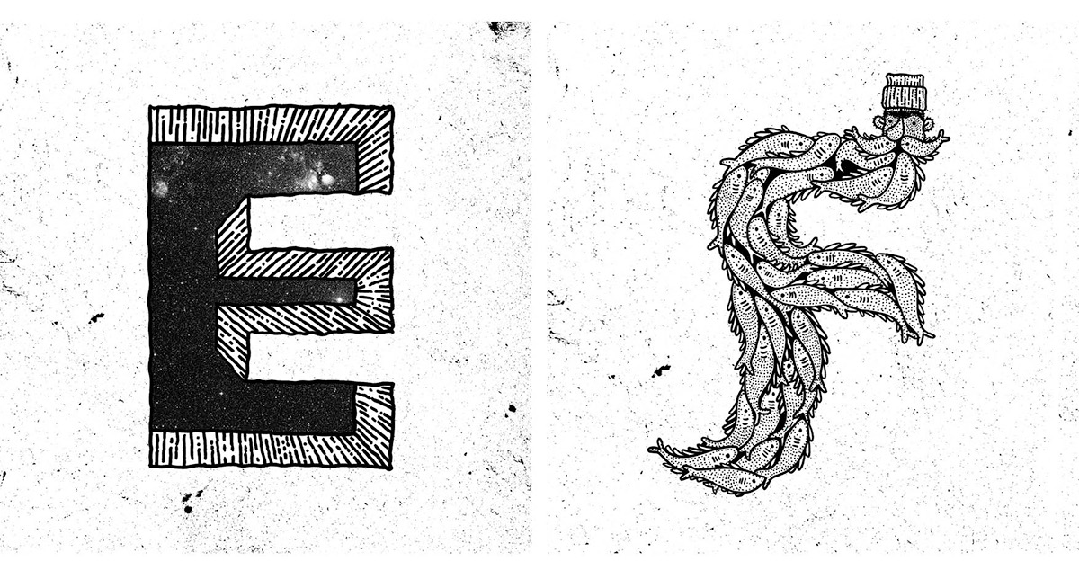 alphabet 36days type ABC lettering handdrawn ink pen tattoo letter instagram