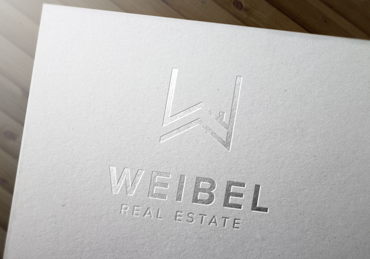 geometric letter W lettermark logo property real estate roof