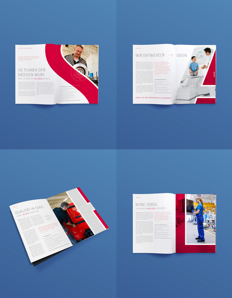 Sahlberg corporate image brochure Layout editorial clean design