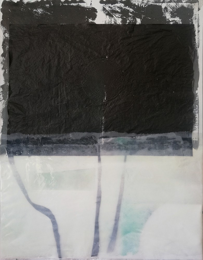 abstractcollage acrylicspray art diary artprocess blackandwhite geometric Glue layeredcollage mixedmedia originalpainting