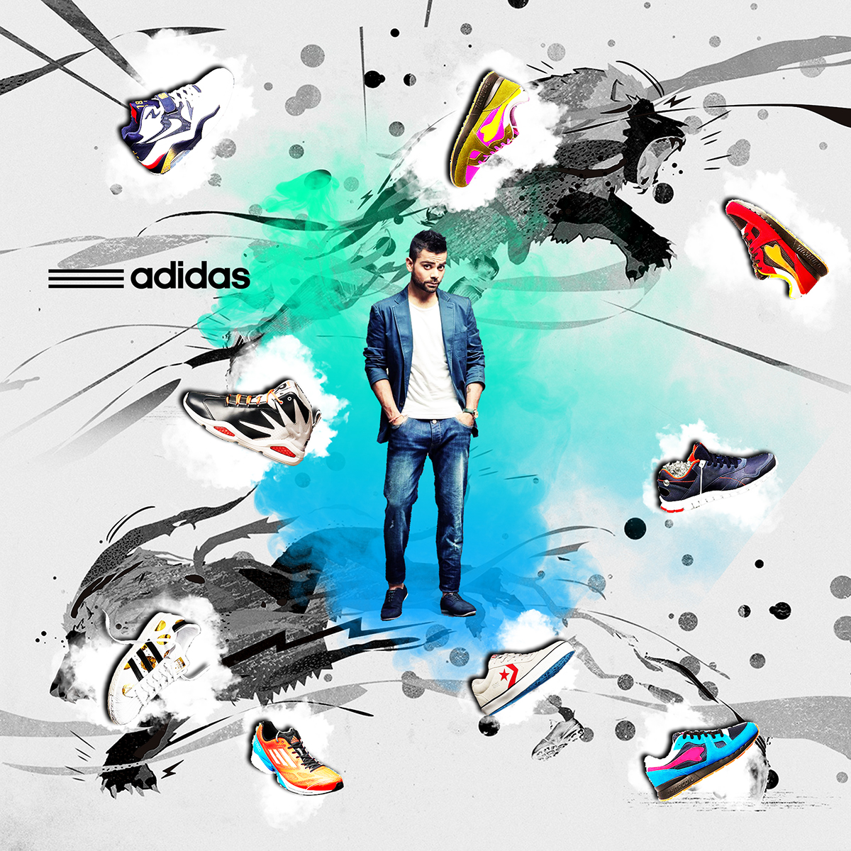 sports ViratKohli adidas Love brand shoes lifestyle people crowd crazy adobe colors Mode Performance Style