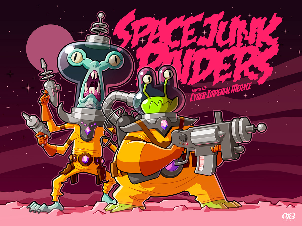 Space Junk Raiders III: Cyber-Imperial Menace on Behance