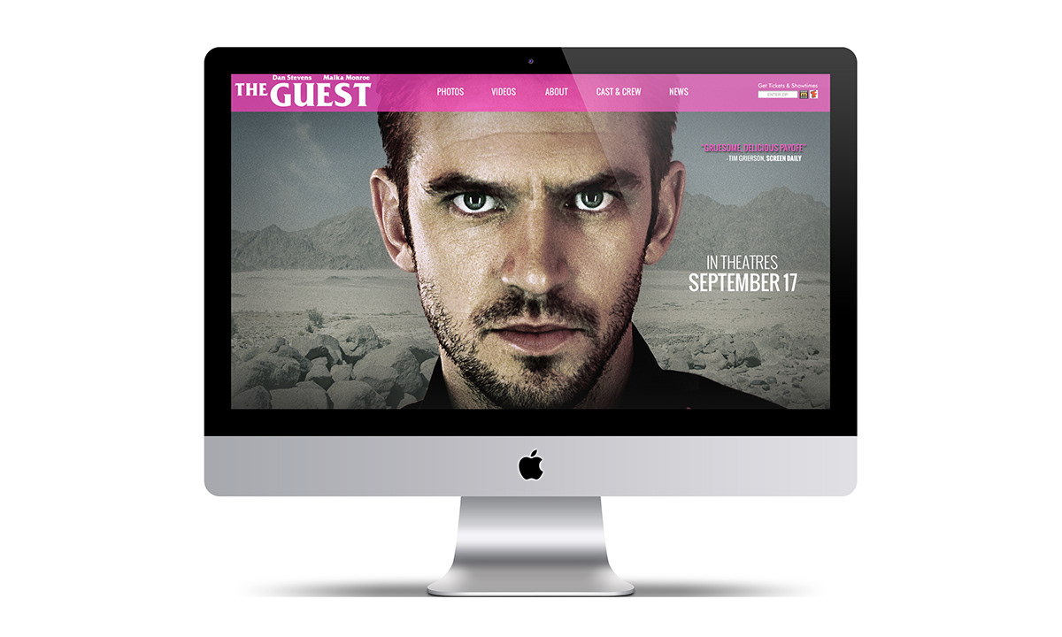 the guest eone action thriller Website Concept Website Design