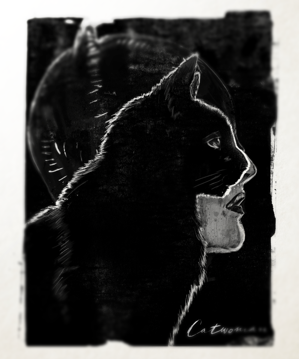 catwoman batman art design poster Tim Burton