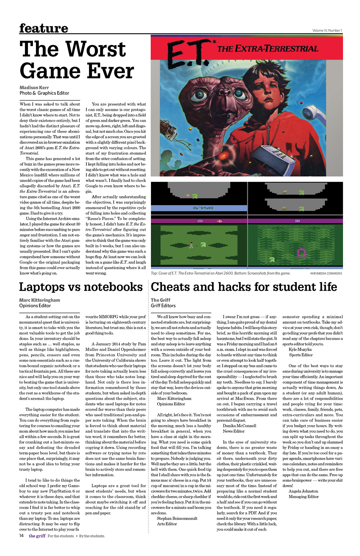 the griff Video Games old school atari mario zelda et newspaper student