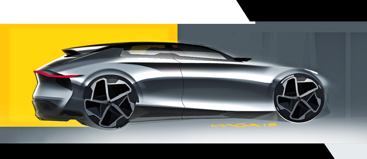 cardesign ILLUSTRATION  design Automotive design sketch car sketch Render rough concept car advance design
