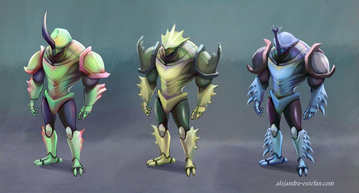bettle knights Character Creature Design