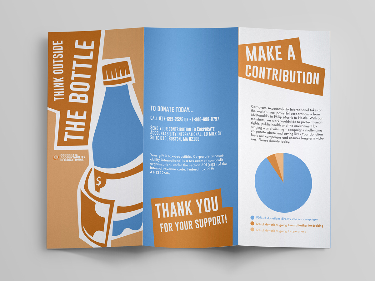 water campaign orange blue billboard button brochure poster call to action Cause