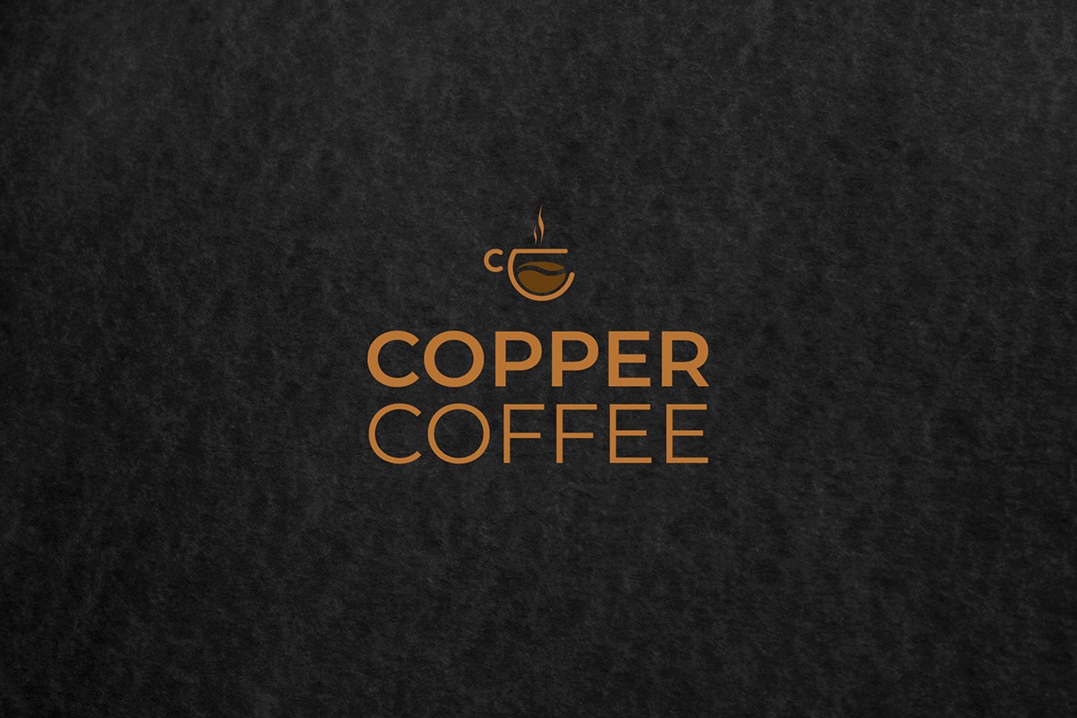 Coffee concept copper Illustrator logo Love Nature photoshop