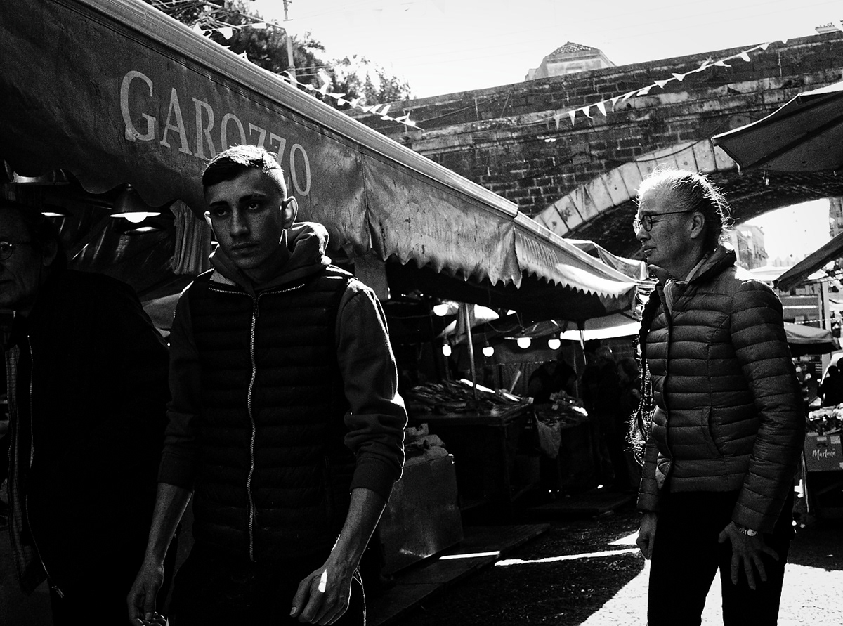 Street street photography reportage black and white bnw monocrome people sicily fish Photography 