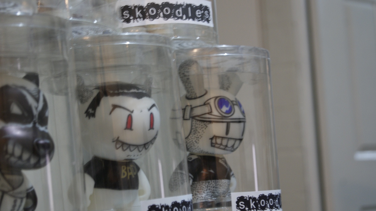 skoodles vinyl toys Designer toys hand drawn ink collectibles characters