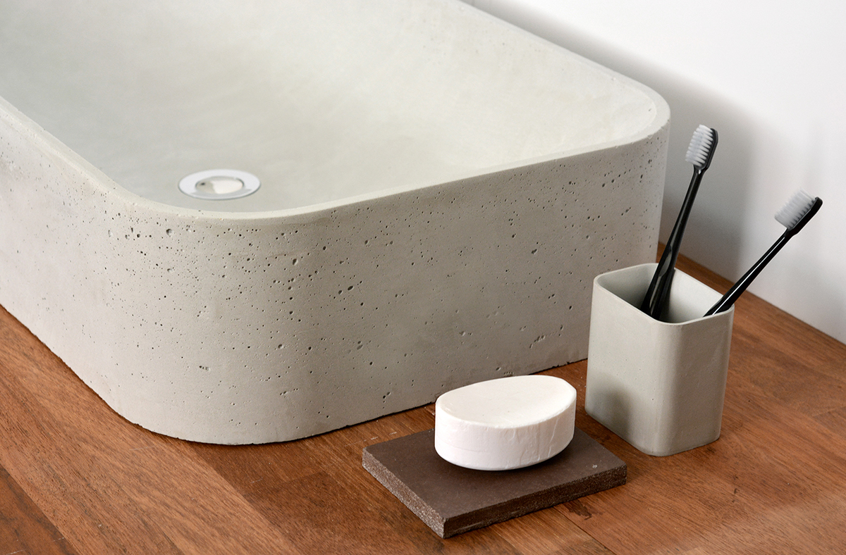 concrete miicon concrete design Sink bathroom interior Bathroom Ware