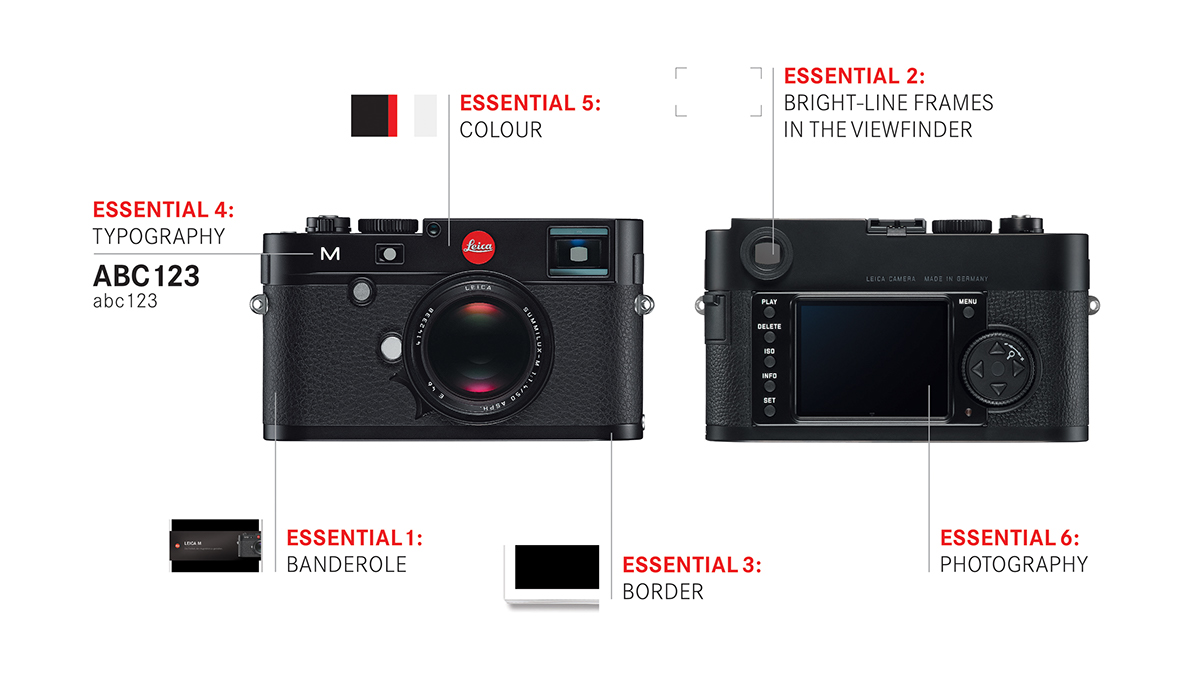 Leica Leica camera corporate design brand typo camera essential reduced minimal premium literature Stationery advertisement