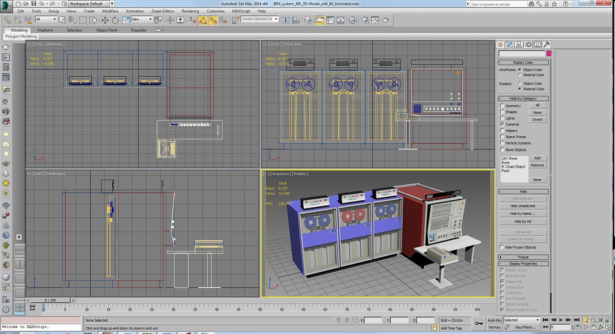 IBM system mainframe Computer 3D design vr unity