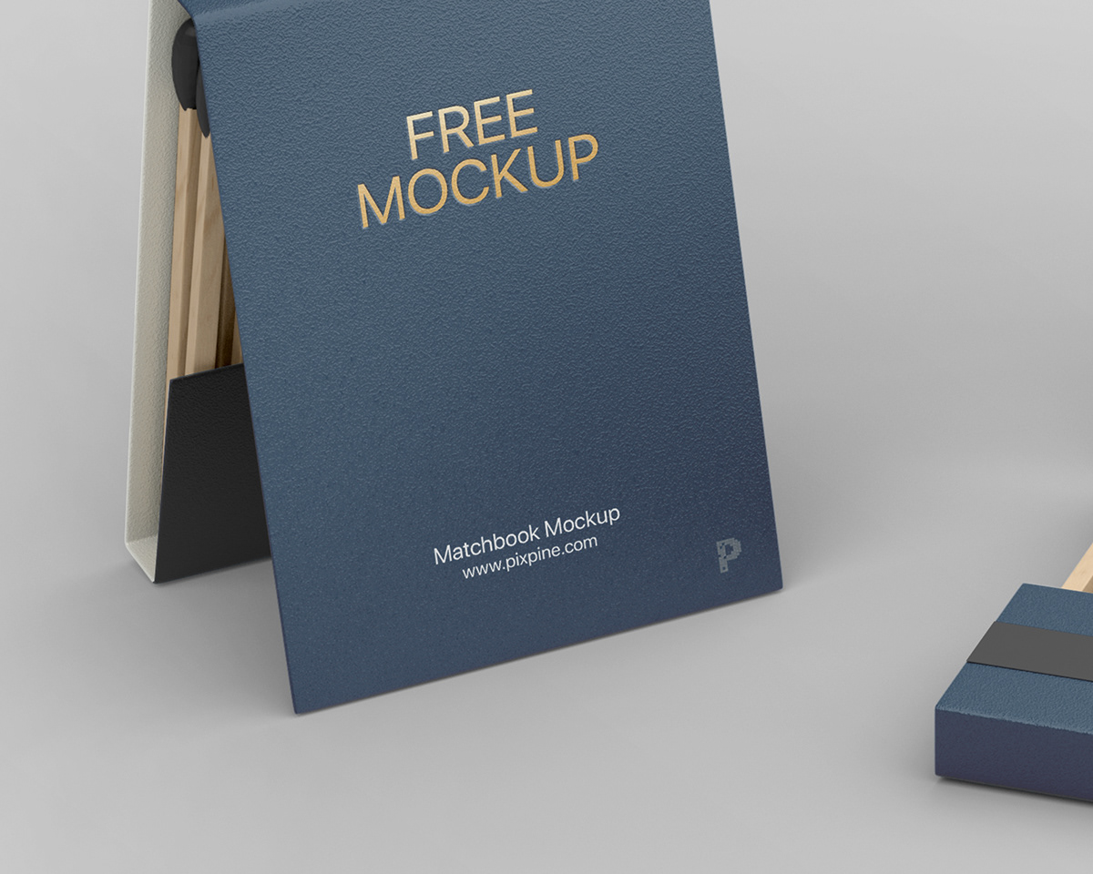 branding  design free mockup  Matchbook matchstick box matchsticks Packaging psd template