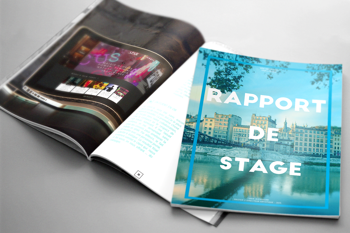 magazine rapport Stage InDesign directeur artistique design projets