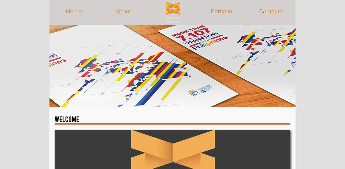 Web Design  Project savant design house orange portfolio