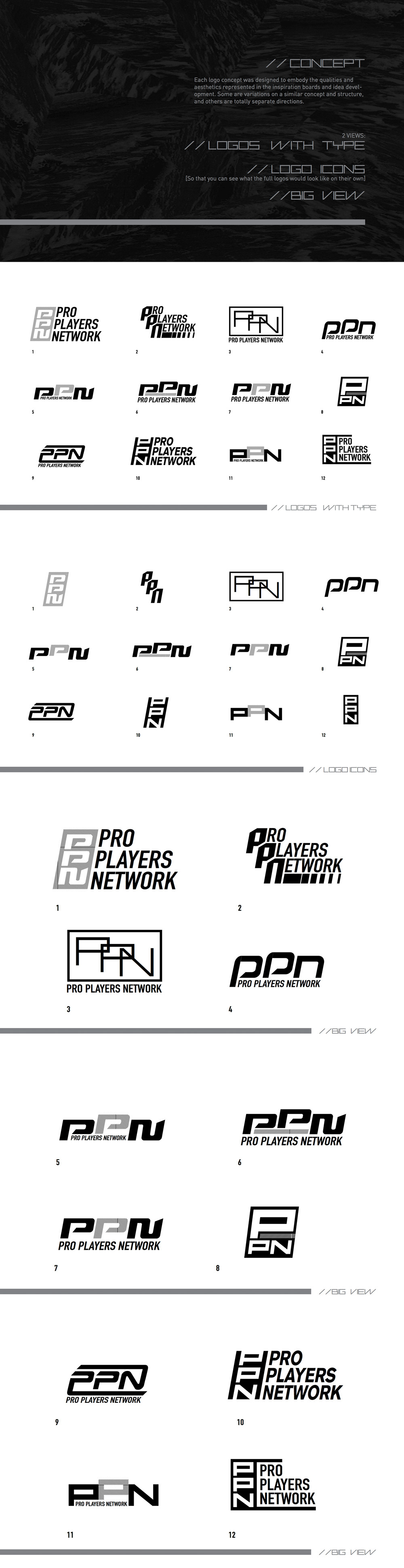 brand sports logo process guidelines thorough network pro player Cable television Nathanael Clanton Sports Branding