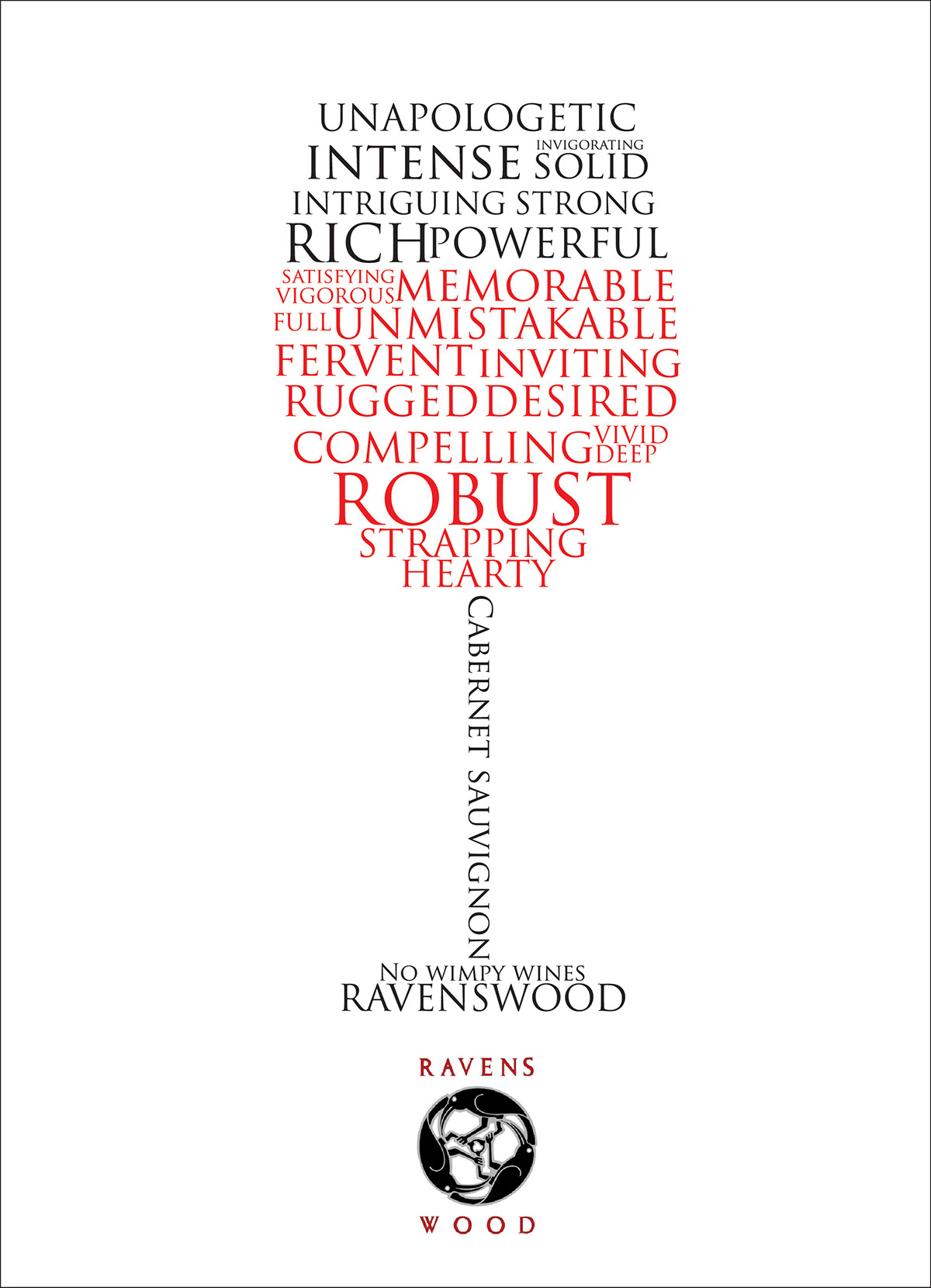 wine ad ravenswood Illustrator InDesign