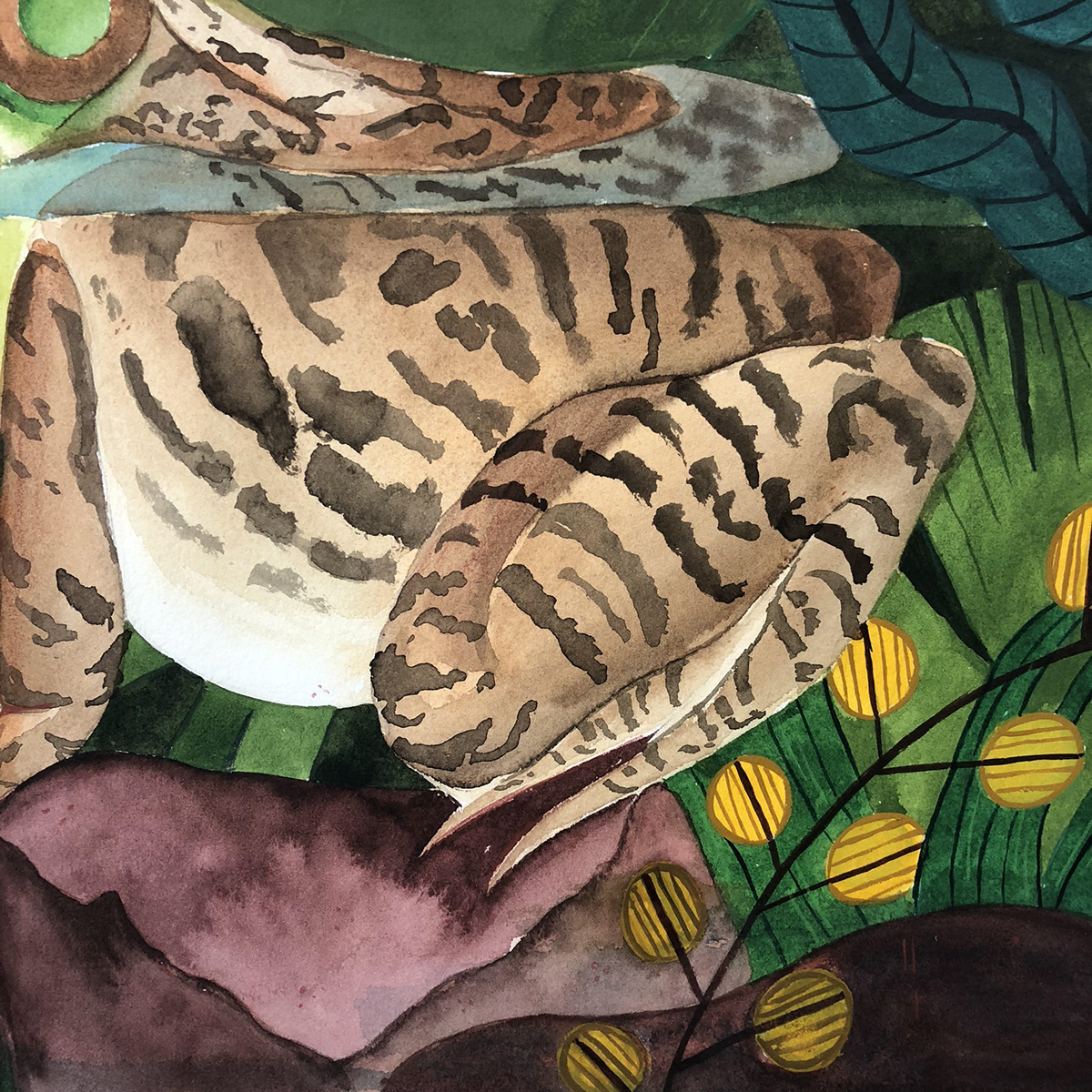 frog watercolor painting   mixed media