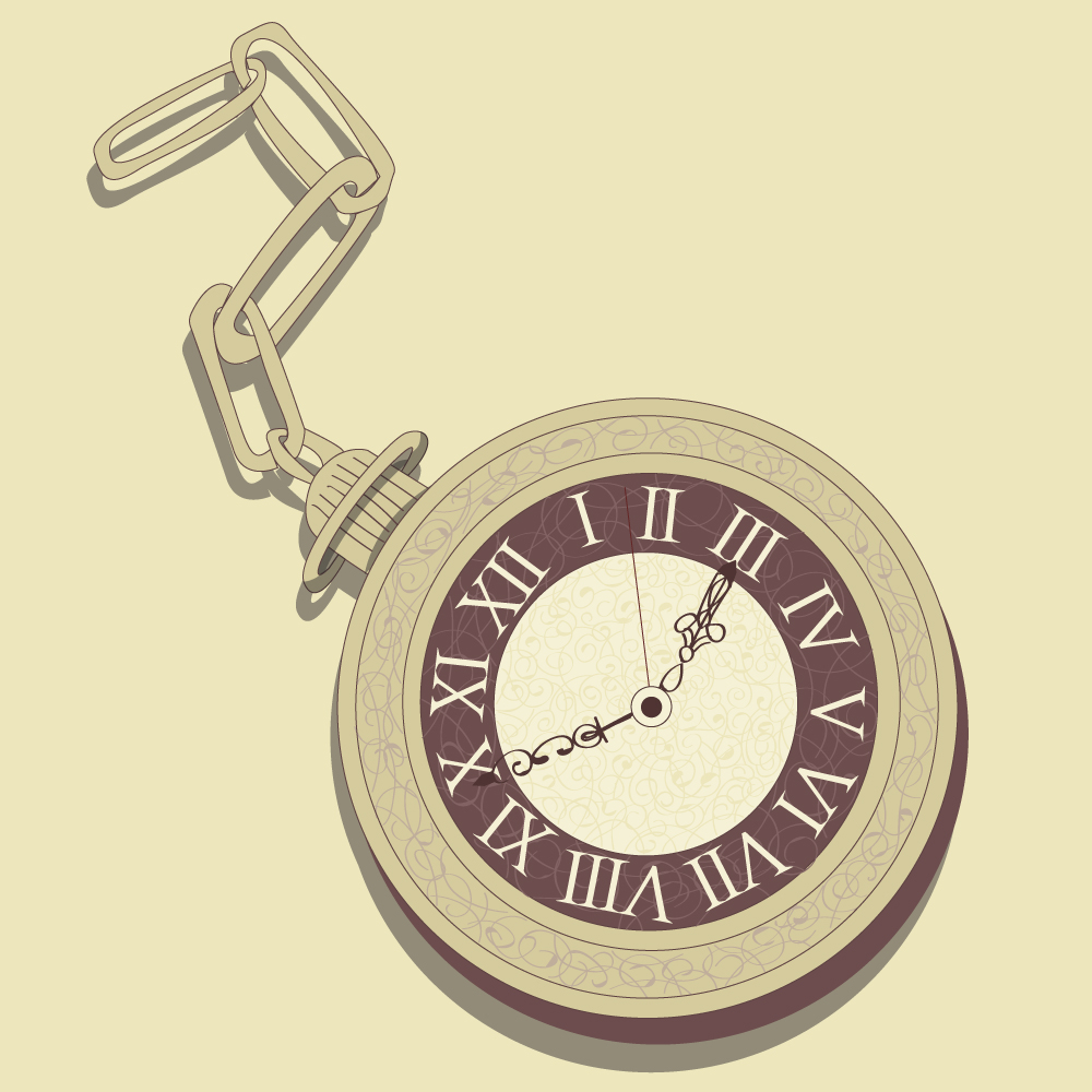 pockcet watch watch clock design Princess alice in wonderland rabbit illustrations ILLUSTRATION 