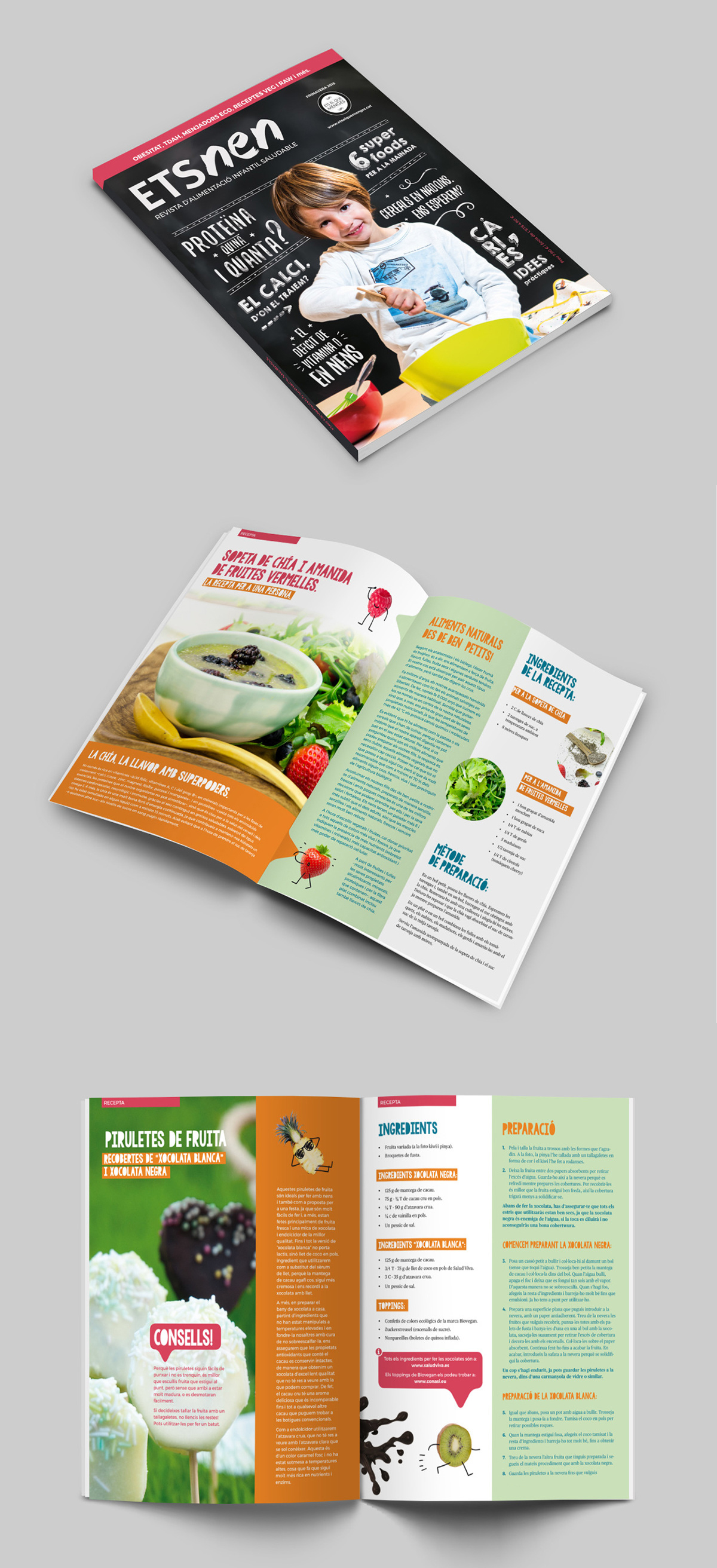 Periodismo editorial cover print kids Food  food design magazine
