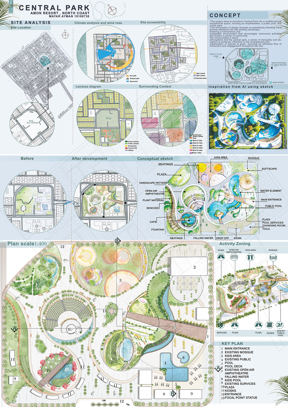 Park Landscape architecture visualization Render lumion revit centralpark landscapes resort