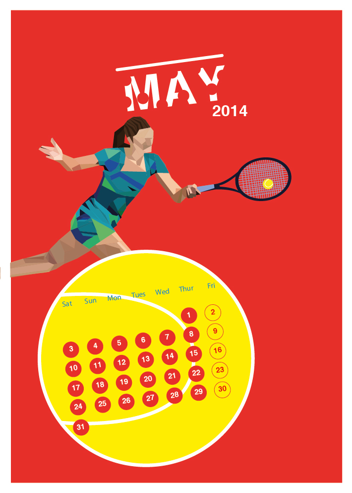#animation #calender Calendar 2014 #illustration #illustrator #sport #Figurs #olympic #games  Samar Bahey
