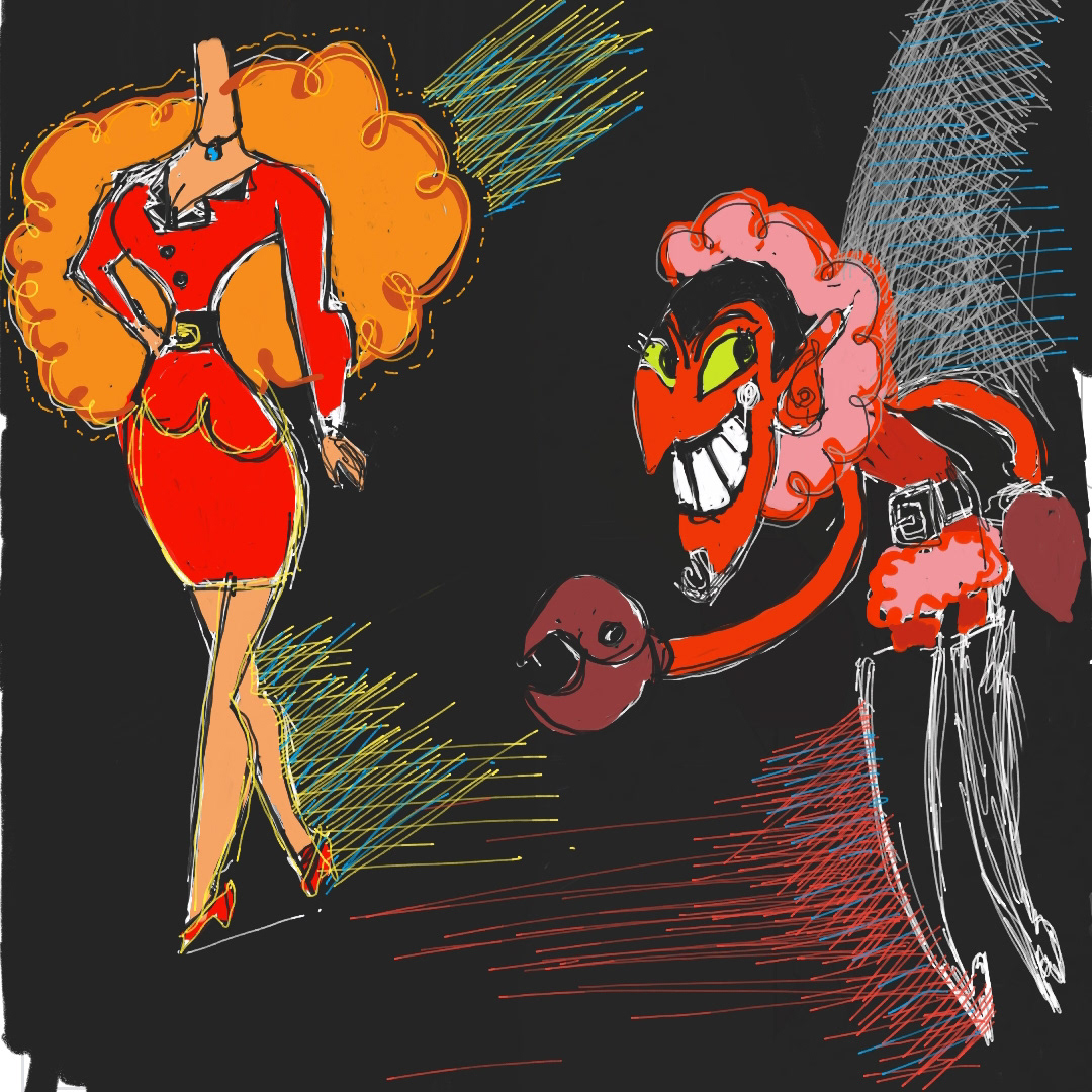 Powerpuff mojo jojo cartoon network doodle sketch colors 90s Love