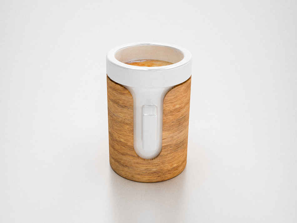 tazza legno ceramica cup wood ceramic