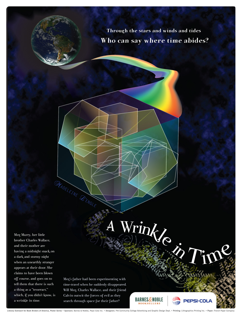 wrinkle in time  Book Poster Tesseract dark thing mrs. who meg murray charles wallace