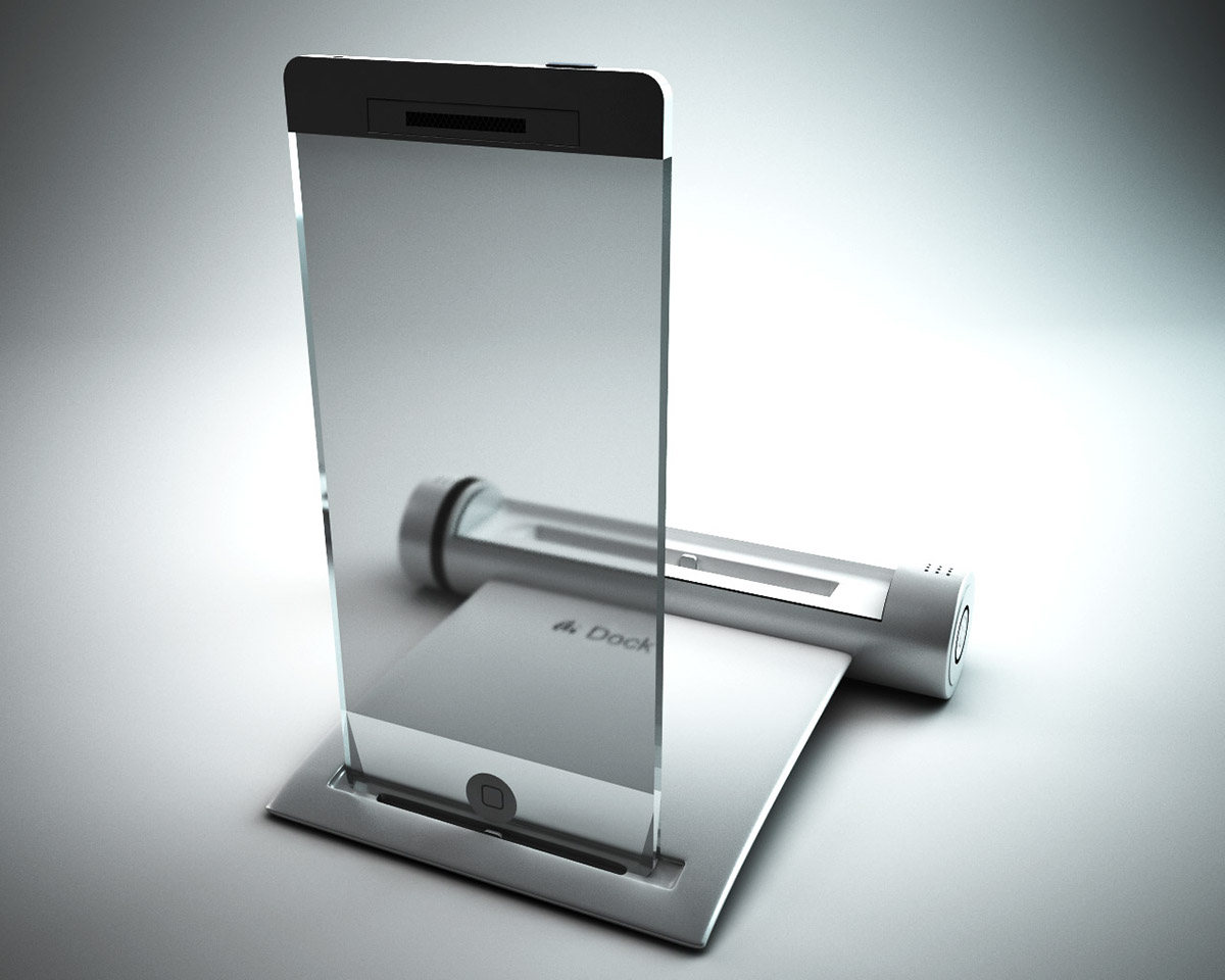 iphone design 3D concept Creativity apple dock photoshop cinema 4d vray