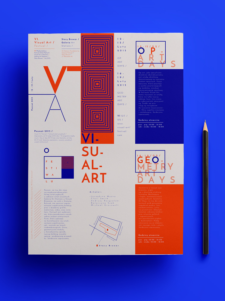 visual festival op-art print design