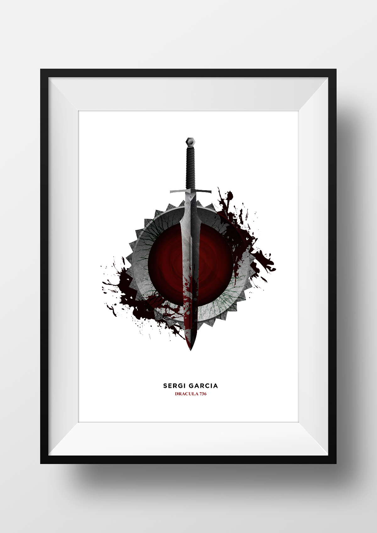 vampire poster bloody dracula blood dark Sword medieval epic brutal sexy fresh art design