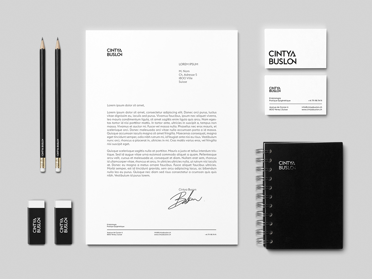 Corporate Identity Business Cards Black&white minimalistic