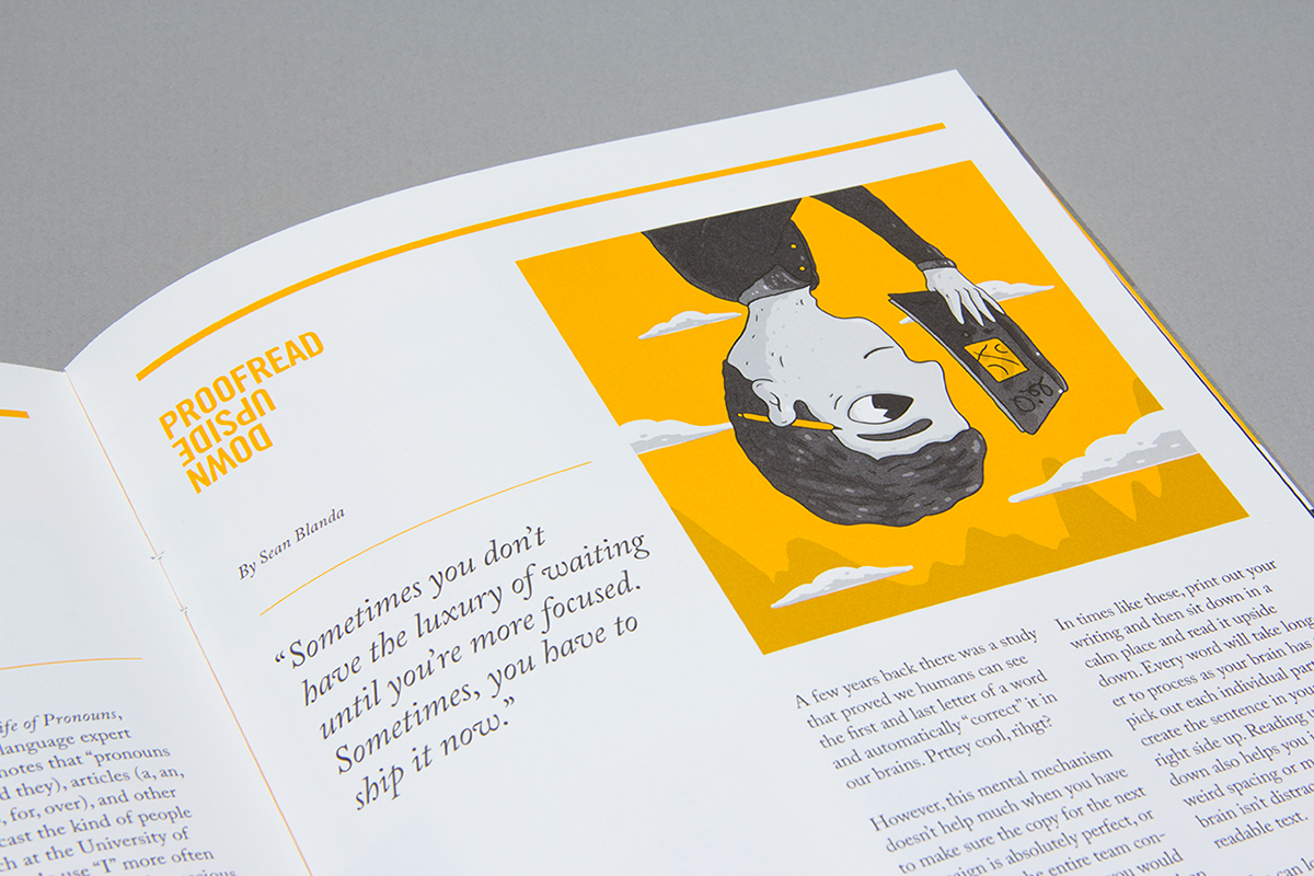 magazine 99U Quarterly Behance yellow design graphic modern minimal matias corea
