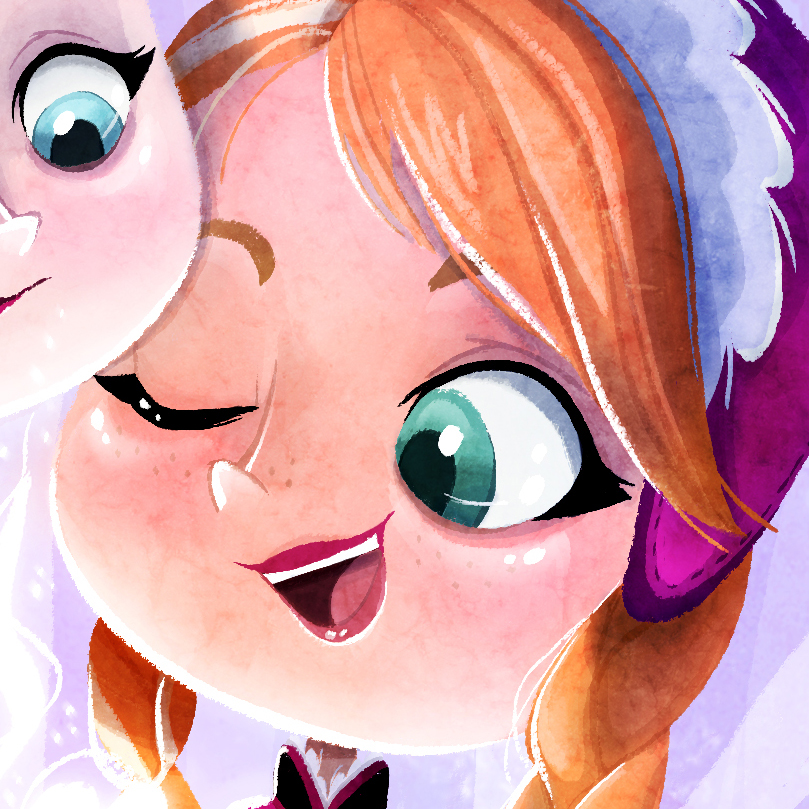 anna Elsa Disney Animation disney frozen Fan Art animated film Cintiq digital painting Disney Princess