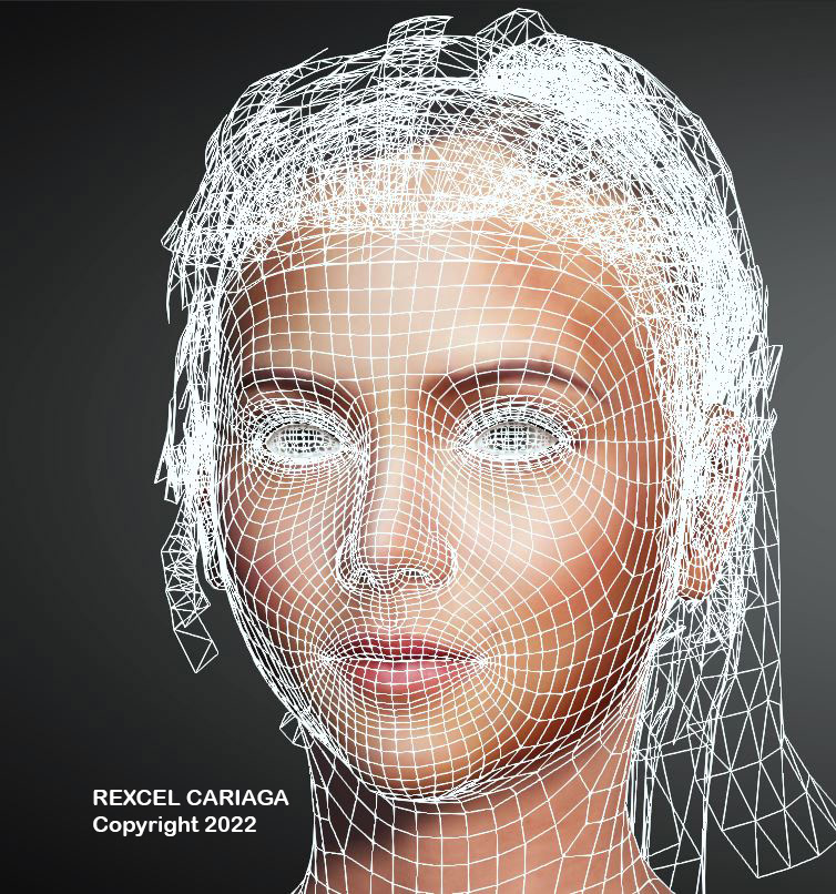 3D model Digital Art  digital portrait Kim Chiu realistic realistic renders 