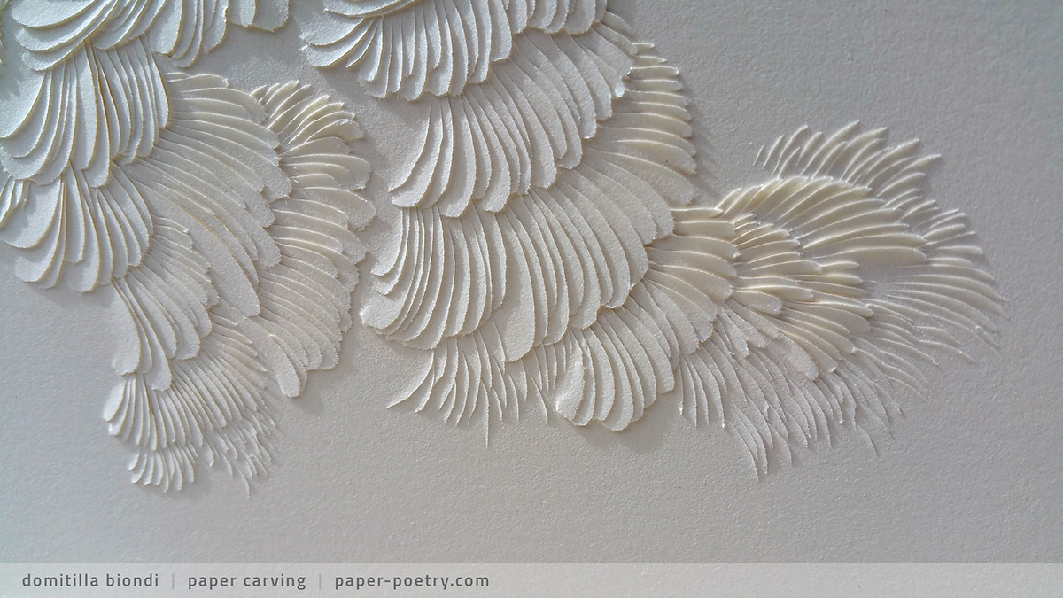 carving paper art paper carving paper cut bas relief light White paper luxury