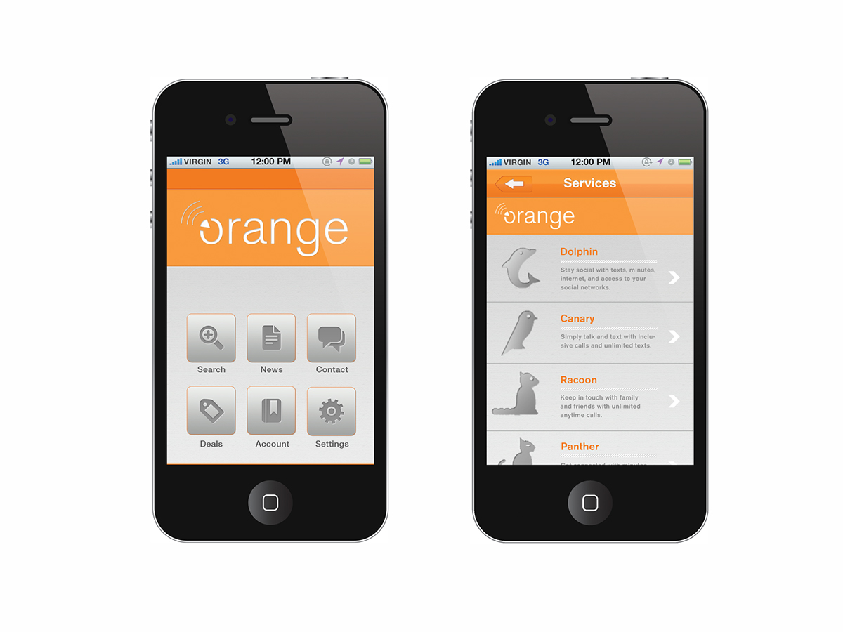 orange Identity Design Logo Design stationary user interface UI Web UI Mobile UI
