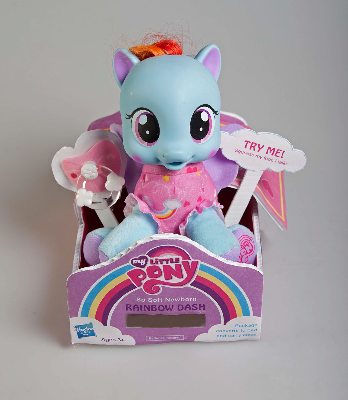Hasbro redesign my little pony graphics rainbow bed time toy toy packaging Rainbowdash Functionality Elimination