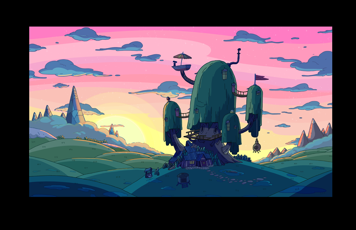 Adventure Time on Cartoon Network, Background Paint on Behance