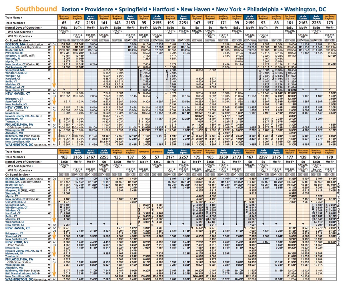 amtrak train schedule redesign