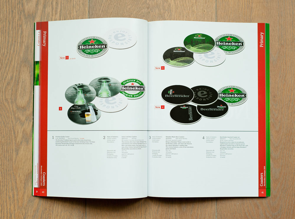 heineken catologue book softcover mechandise design