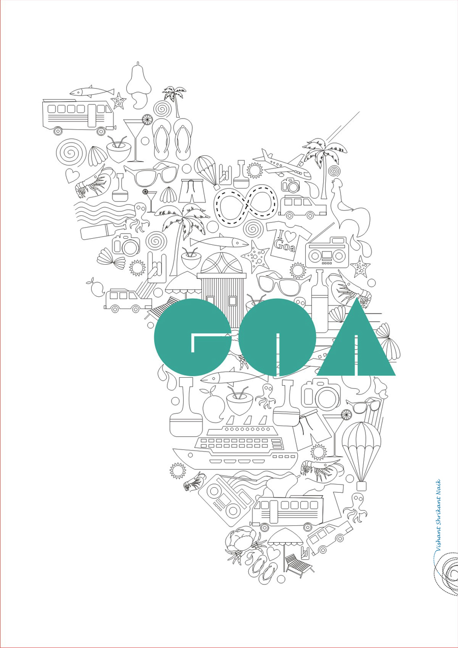 Goa  poster  print  Illustration
